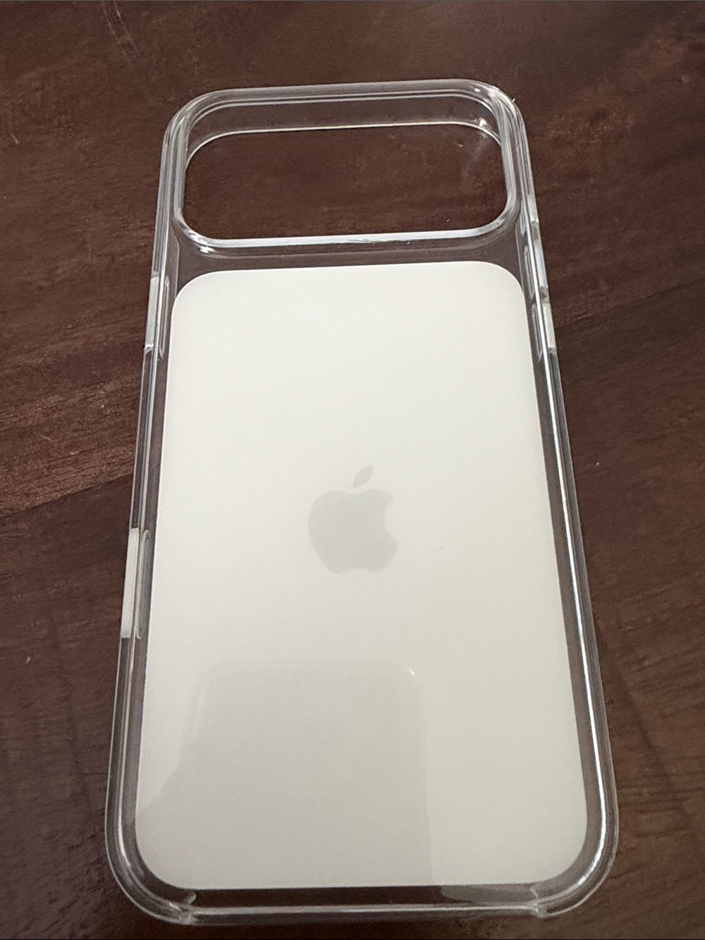 Apple Clear Phone Case with White Back Insert - Transparent/Cream